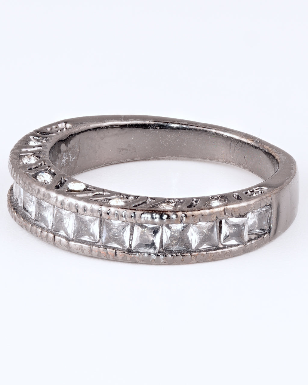 Vintage Bandring im Art-Déco-Stil mit funkelndem Prinzessschliff