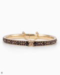 High-Quality Vintage Bangle Bracelet Deep Red Bohemian Garnets