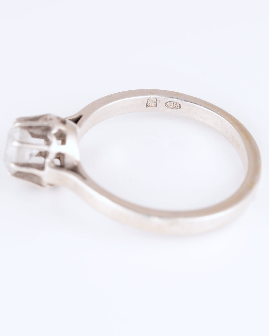 Classic Solitaire Ring with Radiant Clear Stone