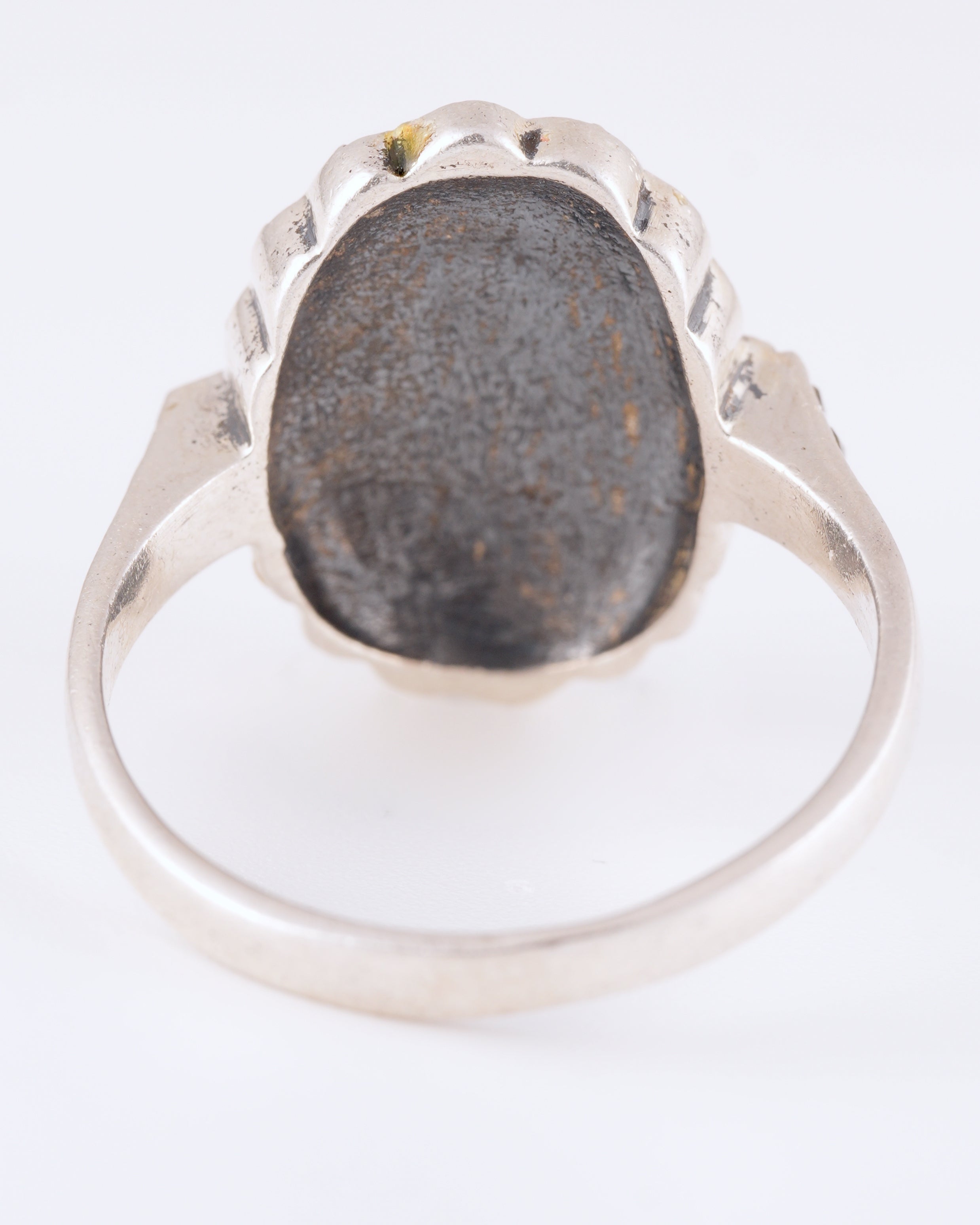 Markanter Vintage Statement-Ring aus Silber mit funkelndem Markasit-Besatz