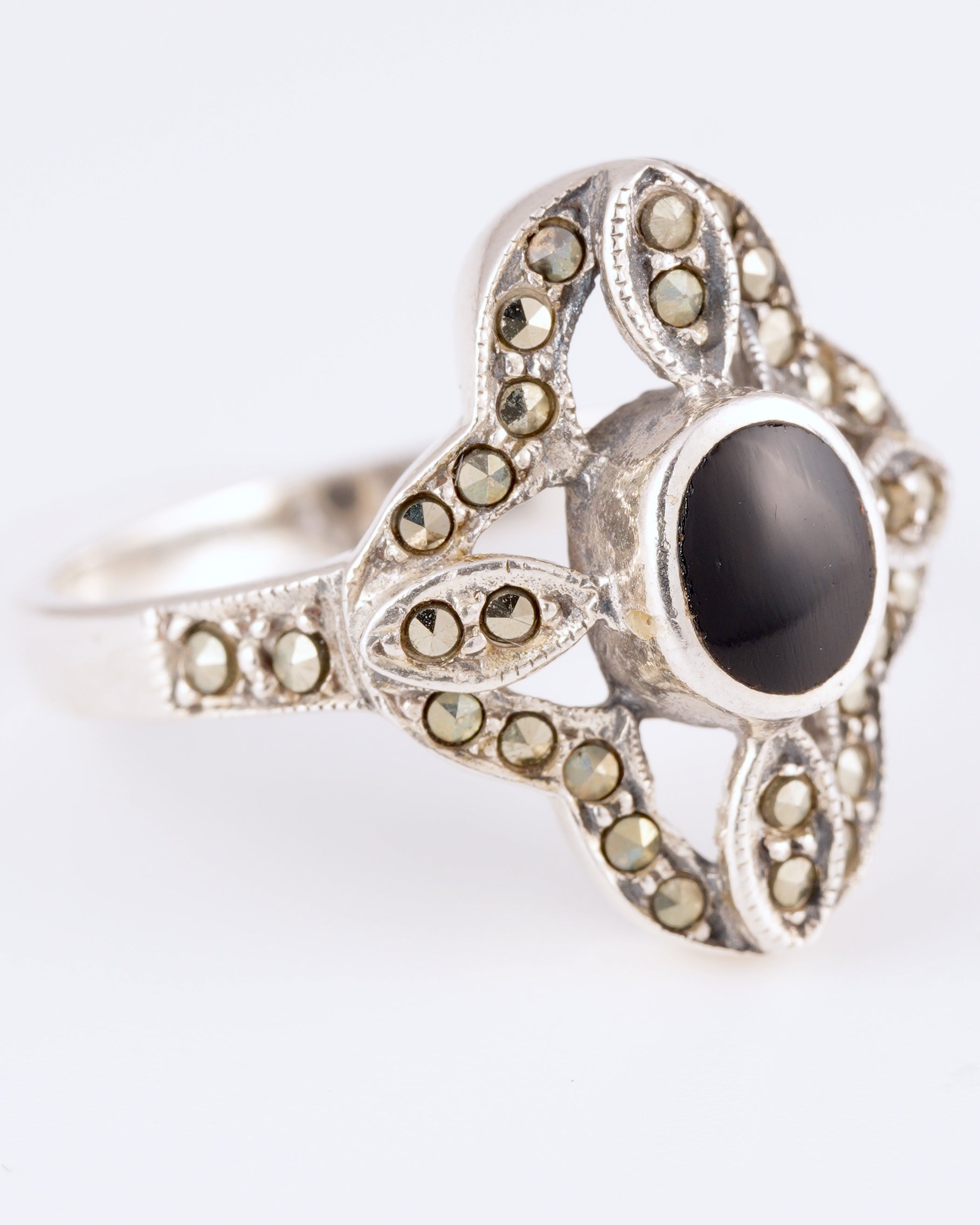 Eleganter Vintage Statement-Ring im Art-Deco-Stil
