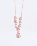 Zarte und atemberaubend elegante Y-Halskette mit pastellfarbenem Funkeln