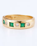 Exquisite and Classically Elegant Band Ring with Vibrant Color Accents