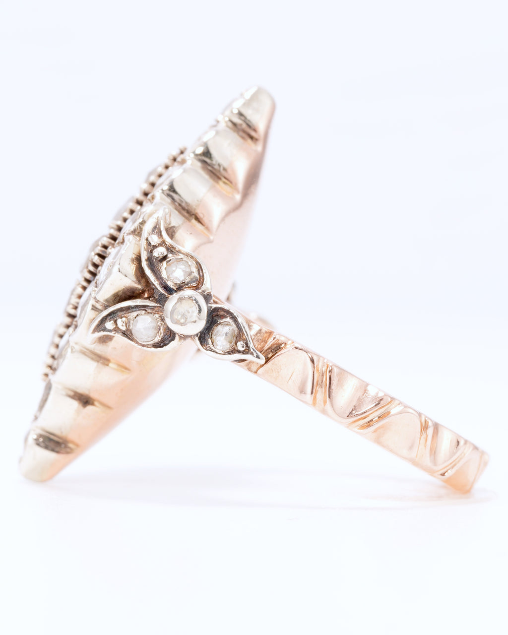 Opulenter Vintage Statement-Ring mit Rosenschliff-Diamanten