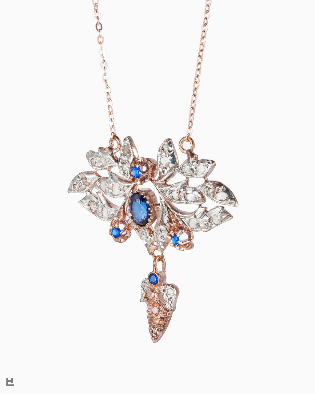 Antique Victorian Collar with Sapphires and Natural Diamonds
