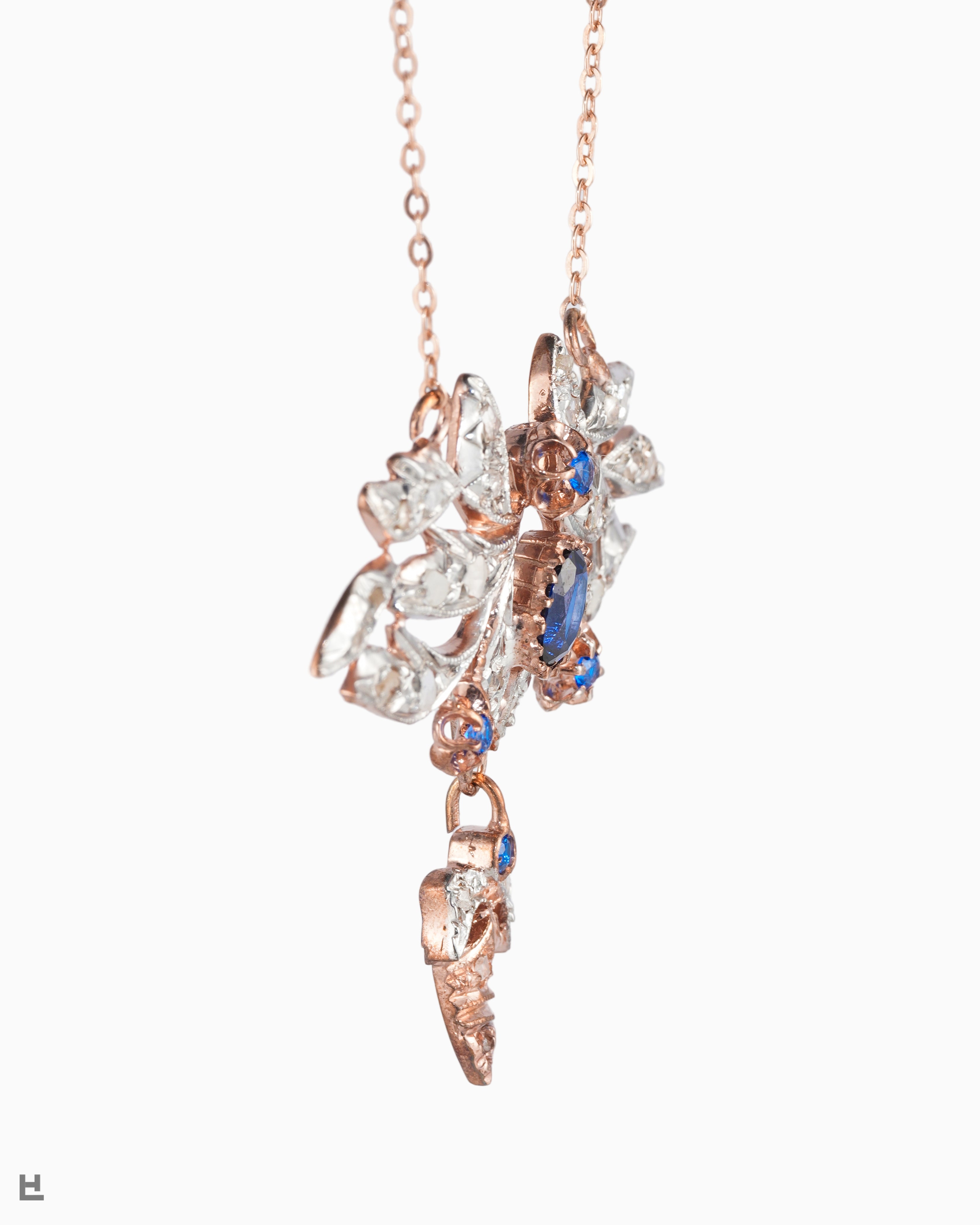 Antique Victorian Collar with Sapphires and Natural Diamonds